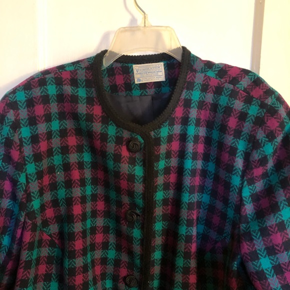 Pendleton Jackets & Blazers - Vintage Pendleton Wool Cardigan Jacket Women’s Medium Plaid